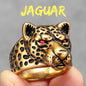 Leopard Animal Punk Biker Ring