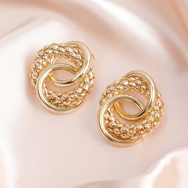 Geometric Irregular Metal Wrap Earrings