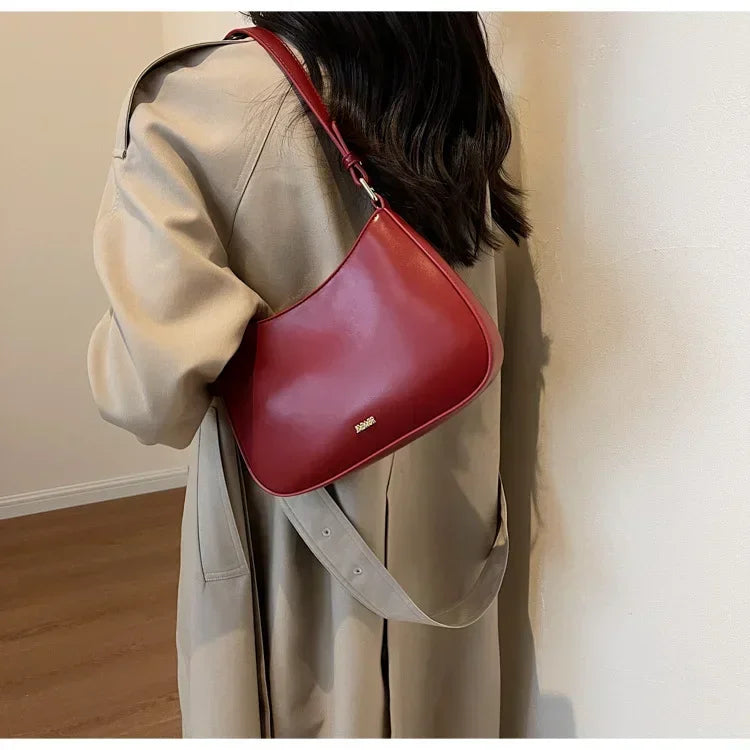 Bridal Crimson Leather Wedding Sling