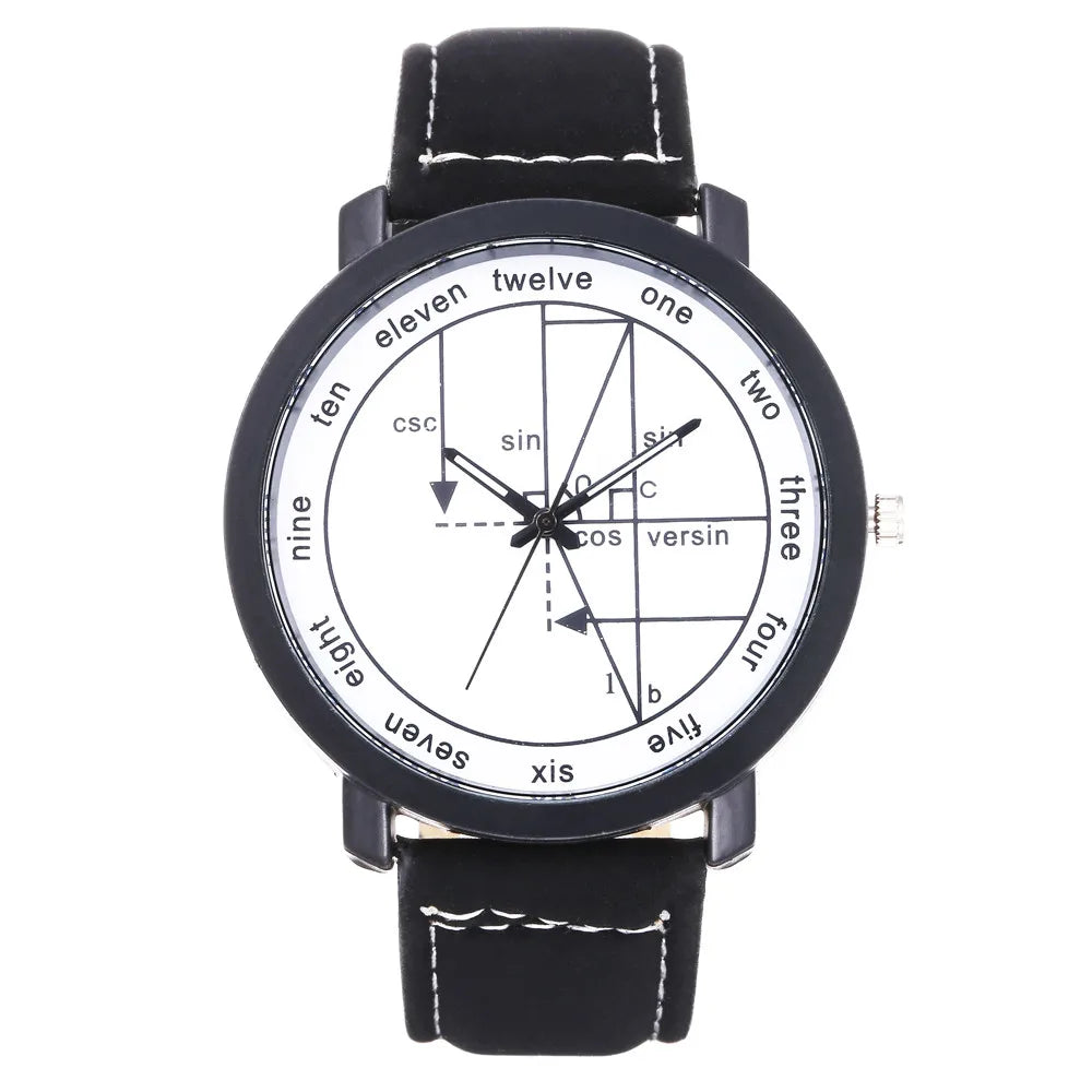 Creative Mathematical Formula Quartz Dial