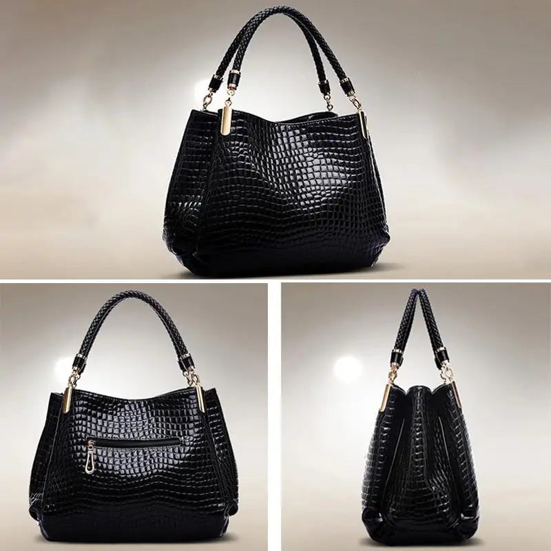 Crocodile Embossed Grand Commuter Tote