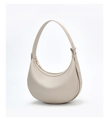 Minimalist Crescent Leather Underarm Bag