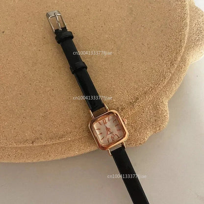 Elegant Square Dial Leather Watch