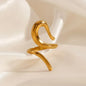 Irregular Wave Gilded Statement Ring