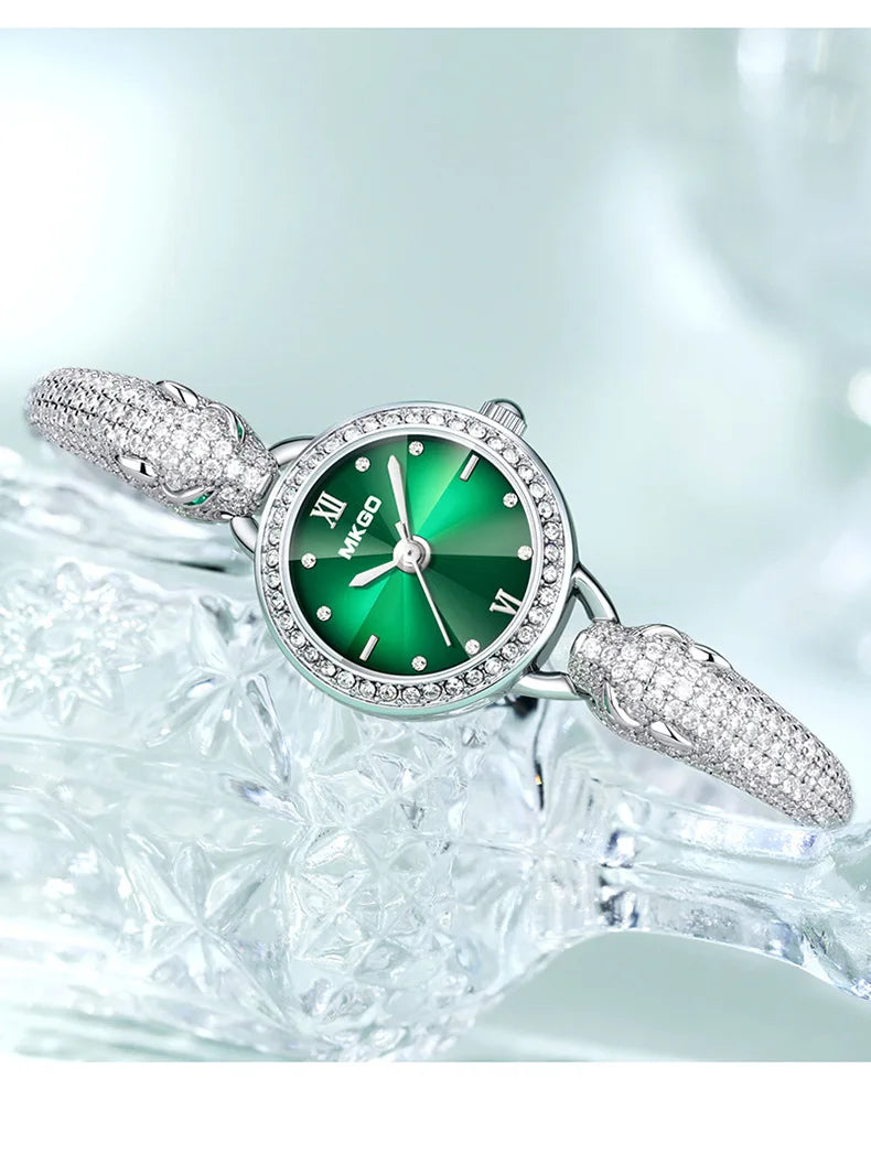 Leopard Inlaid Diamond Jewelry Watch