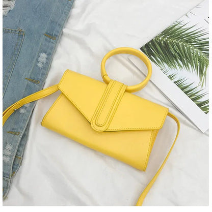 Minimalist Diagonal Designer Leather Clutch