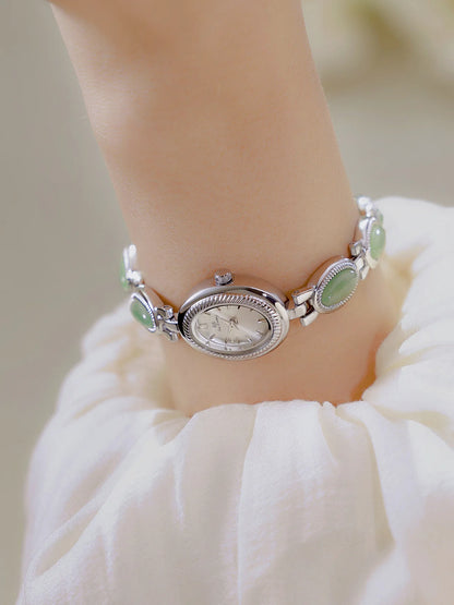 Jade Bead Bracelet Jewelry Watch