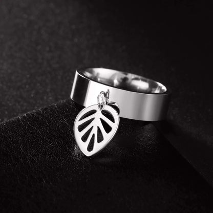 Minimalist Floral Stainless Steel Ring