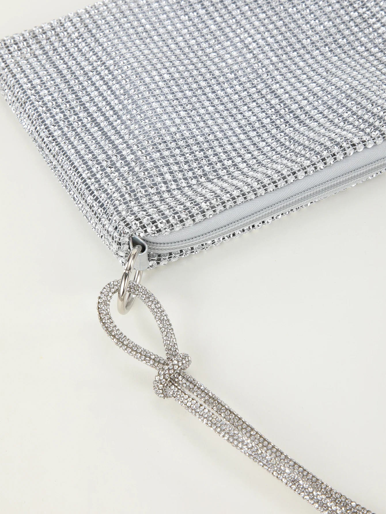 Rhinestone Crescent Evening Underarm Bag