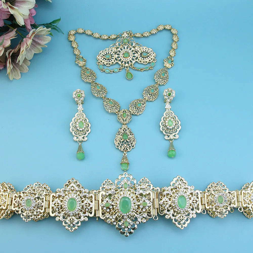 Arabic Crystal Bridal Jewelry Set