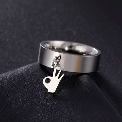 Minimalist Floral Stainless Steel Ring