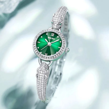 Leopard Inlaid Diamond Jewelry Watch