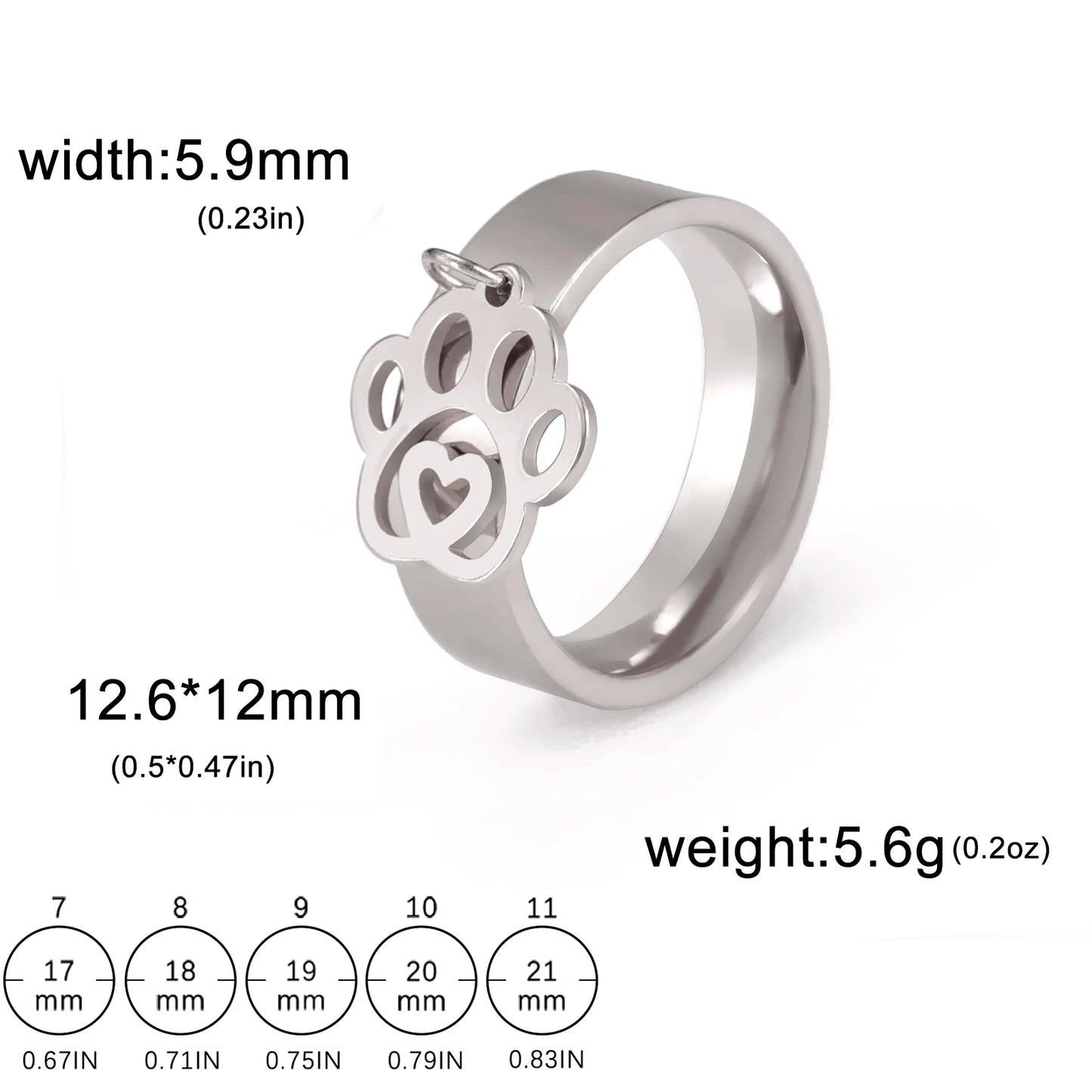 Minimalist Floral Stainless Steel Ring