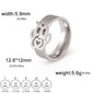Minimalist Floral Stainless Steel Ring