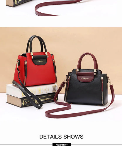 European Color-Block Office Wallet Bag