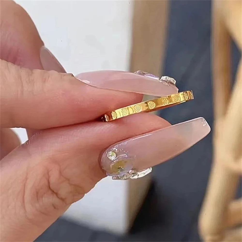 Minimalist Gilded Heart Wedding Ring