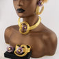 Purple Flower Noble Jewelry Set