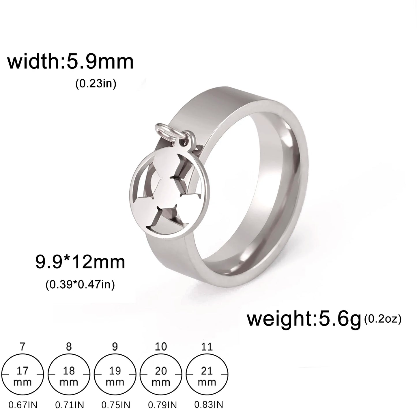 Minimalist Floral Stainless Steel Ring