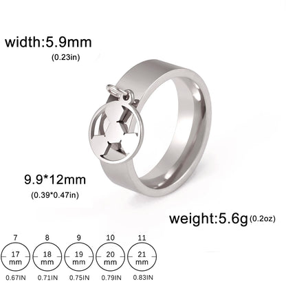 Minimalist Floral Stainless Steel Ring
