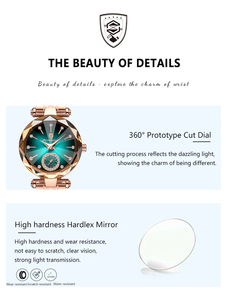 Rose Gold Steel Jewelry Watch
