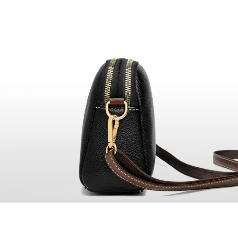 Designer Flap Cowhide Messenger Bag