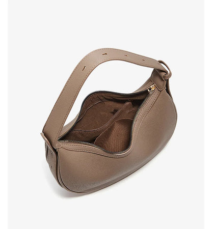 Minimalist Crescent Leather Underarm Bag