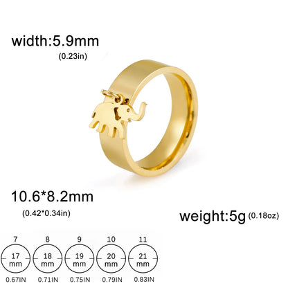 Minimalist Floral Stainless Steel Ring