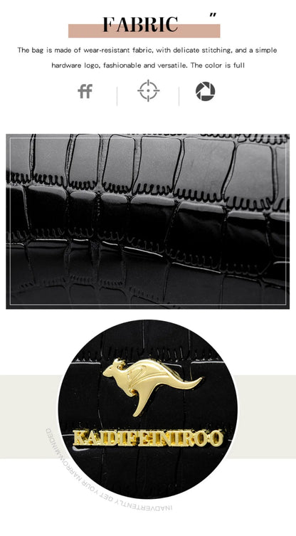 Alligator Motif Kangaroo Brand Bag