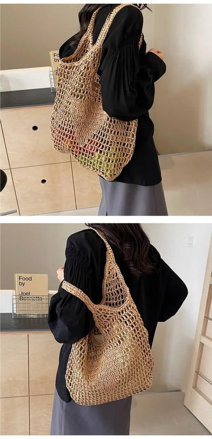 Large Format Rattan Designer Bag