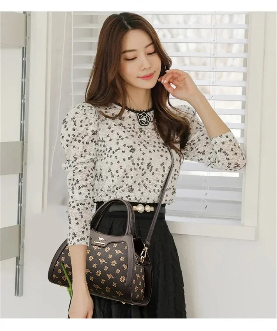 Iconic Grained Leather Crossbody Bag