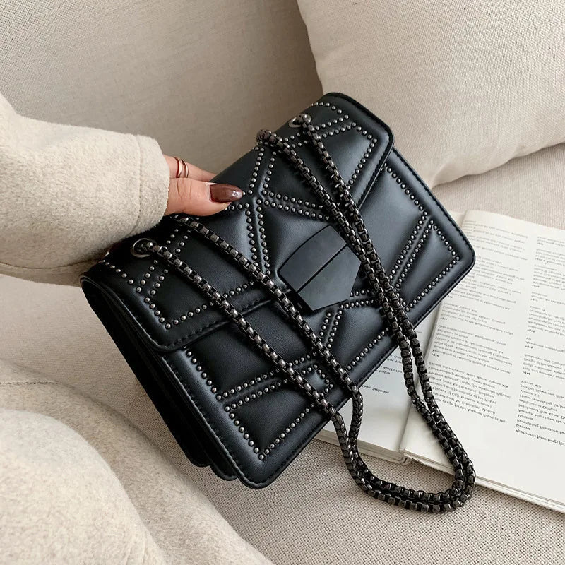 Rivet Vintage Chain Crossbody Bag