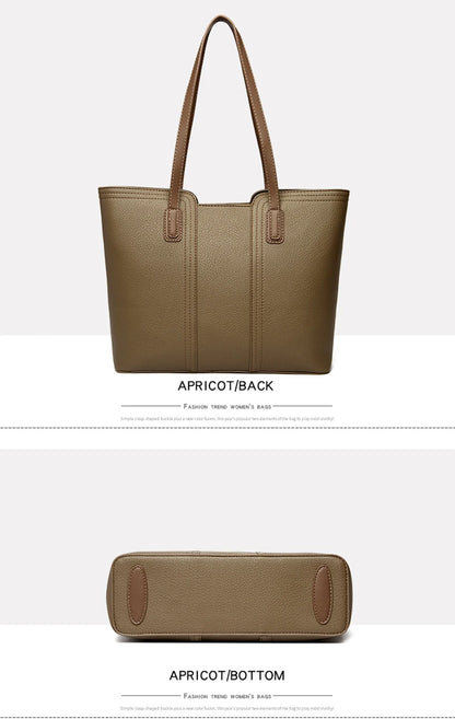 Designer Soft Leather Bucket Tote