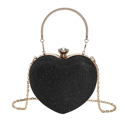 Sculpted Heart Metal Evening Clutch