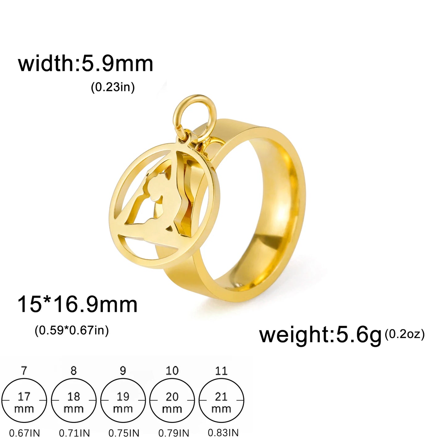 Minimalist Floral Stainless Steel Ring