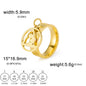 Minimalist Floral Stainless Steel Ring