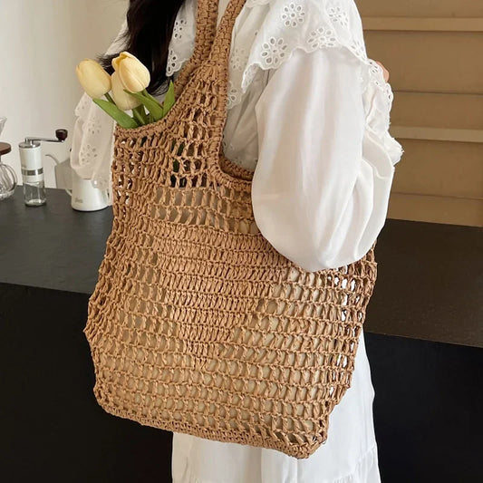 Large Format Rattan Designer Bag