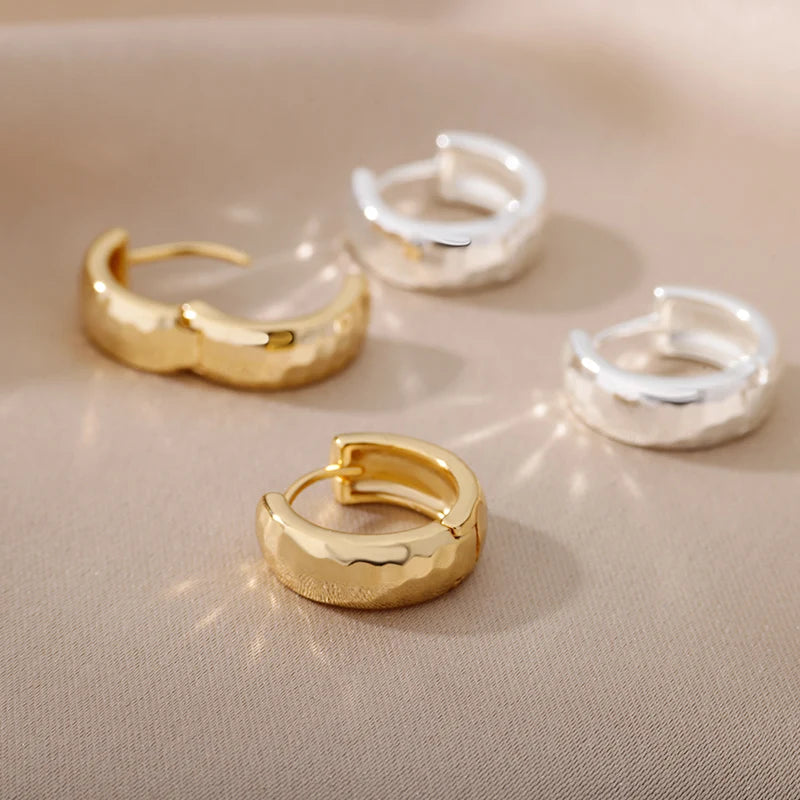 Minimalist Gold Piercing Hoop Earrings