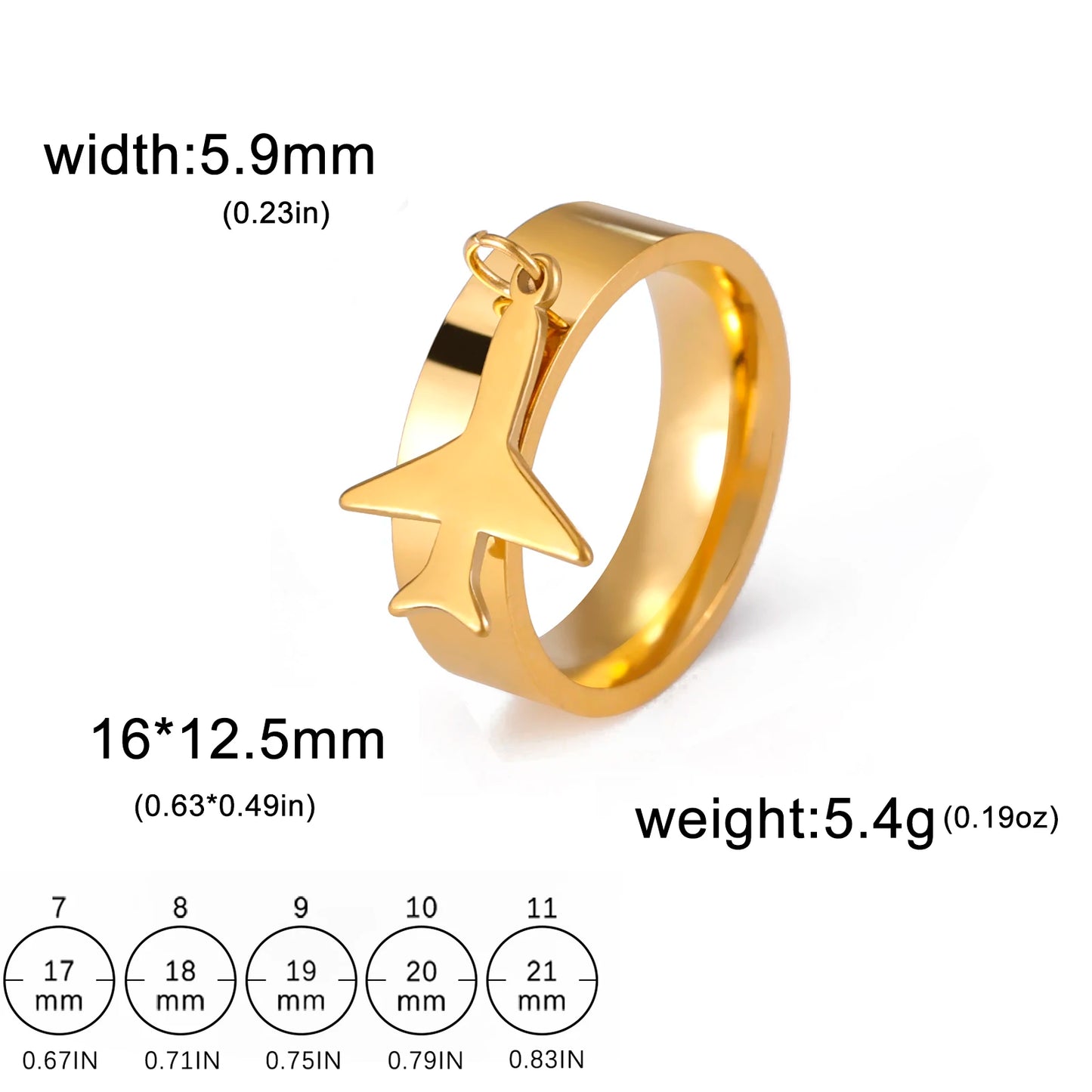 Minimalist Floral Stainless Steel Ring