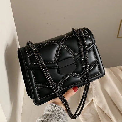 Vintage Rivet Designer Crossbody Bag