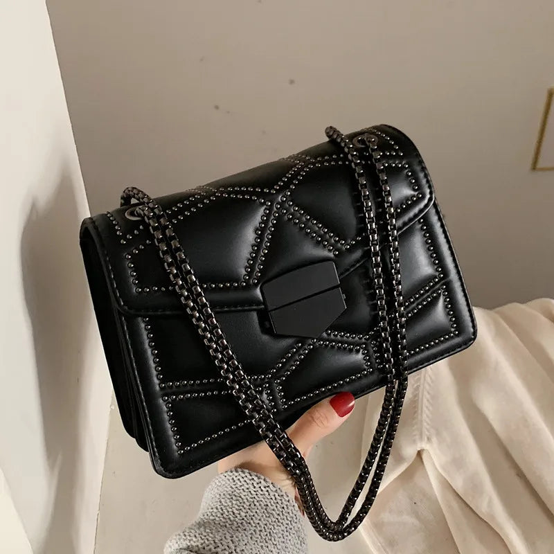 Rivet Vintage Chain Crossbody Bag