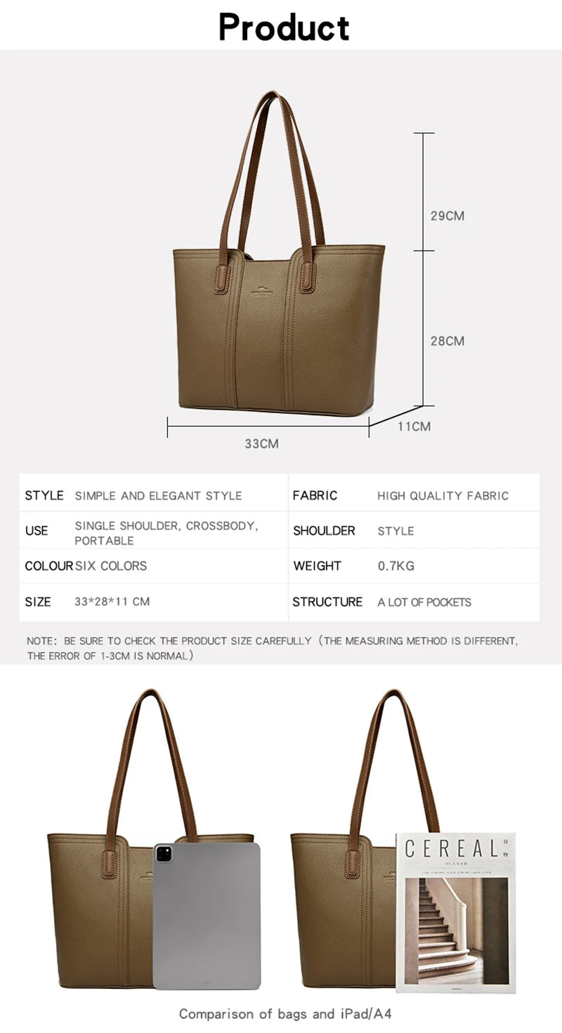 Designer Soft Leather Bucket Tote