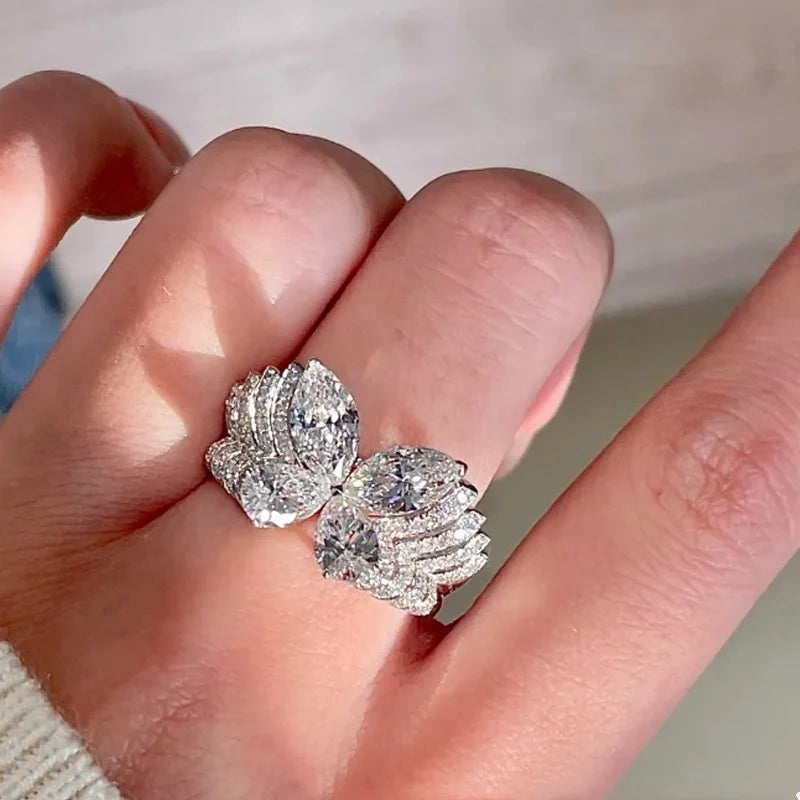 Butterfly Diamond 18k Gold Ring