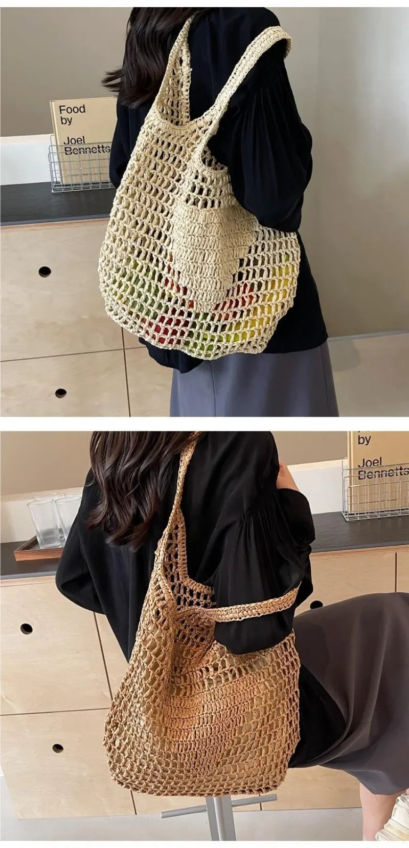 Large Format Rattan Designer Bag