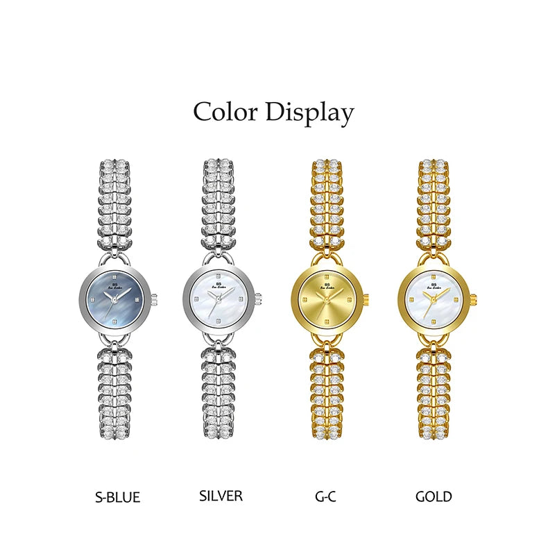 Gold Small Chain Quartz Timepiece