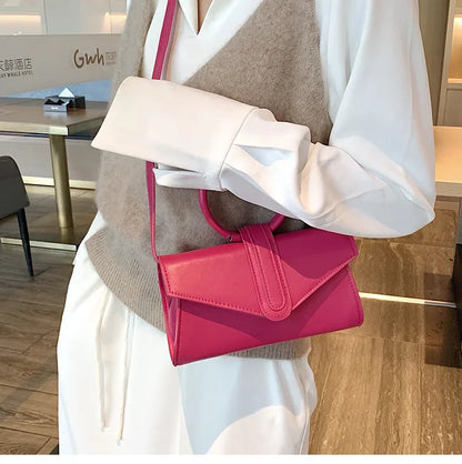 Minimalist Diagonal Designer Leather Clutch