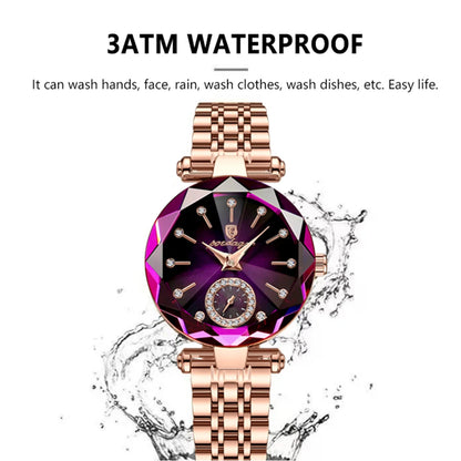 Rose Gold Steel Jewelry Watch