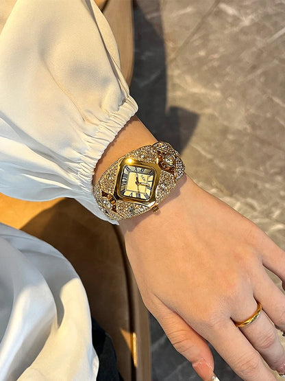 Roman Numeral Full Diamond Watch