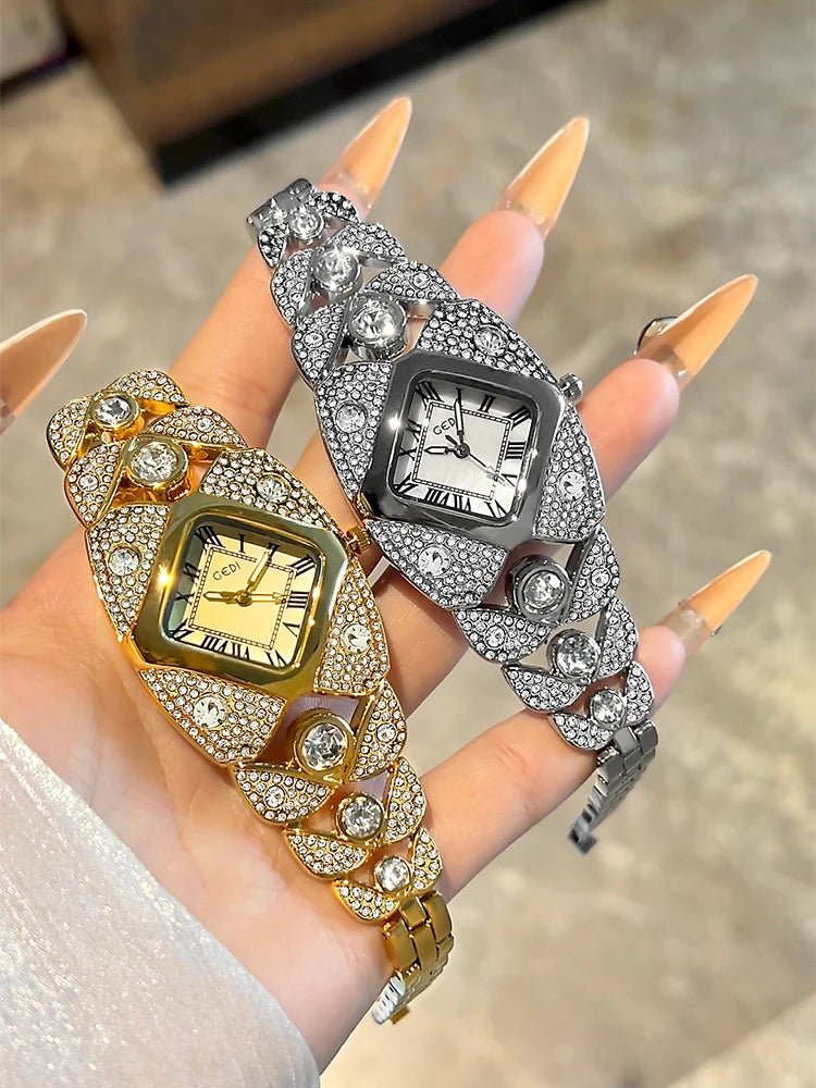 Roman Numeral Full Diamond Watch