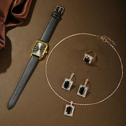 Square Quartz Minimalist Watch Suite