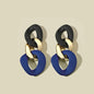 Color-Block Statement Resin Earrings